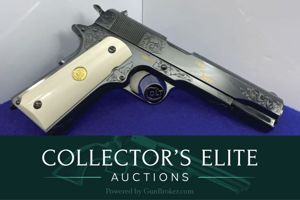 October collection of collectors elite auctions and this month's video we're looking at a century of 1911 history and heritage combined with the factory engraving options from colt custom shop